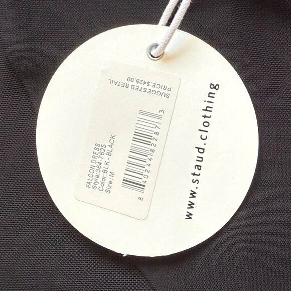 STAUD Black Cut-Out Semi Sheer Long Sleeve Paneled Maxi Dress - Picture 7 of 8